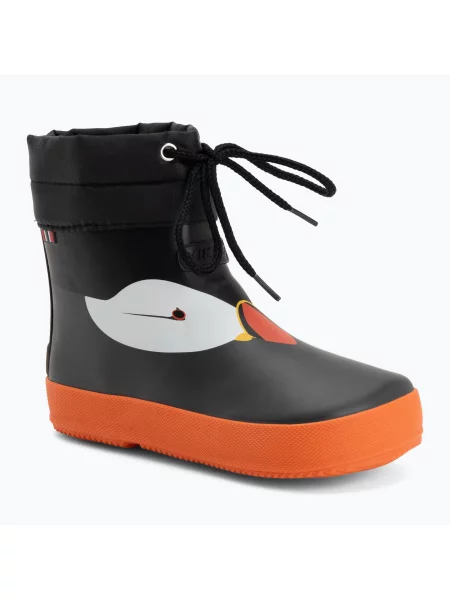 Gyermek gumicsizma Viking Footwear Alv Barefoot Mancsnyom fekete. Méret: 24 EU fekete