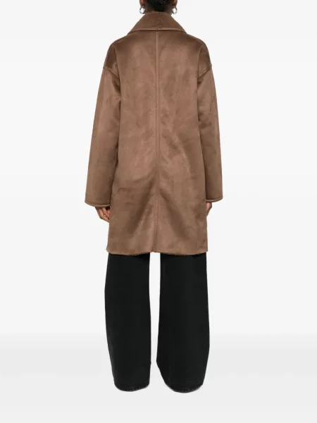 Palton Betta Corradi din fleece maro