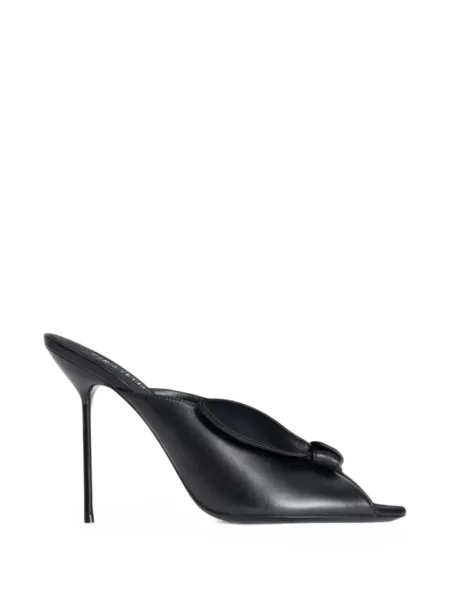 Papuci tip mules Paris Texas din piele negru