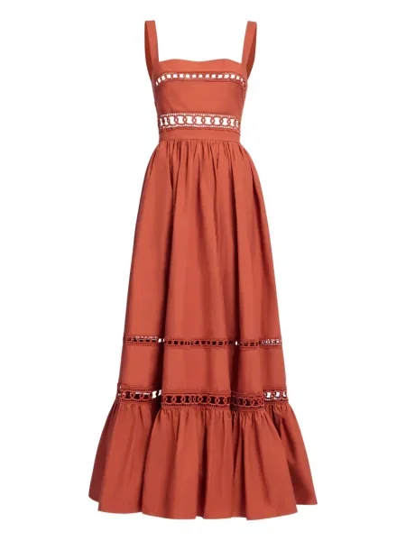 Rochie midi Elie Saab până la genunchi de costum portocaliu