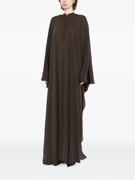 Rochie maxi Tom Ford de mătase maro