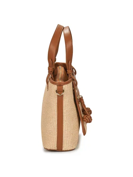 Slamená taška Love Moschino béžová