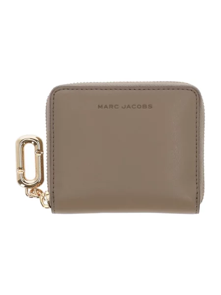 Kompaktowy portfel Marc Jacobs skórzany elegancki szary