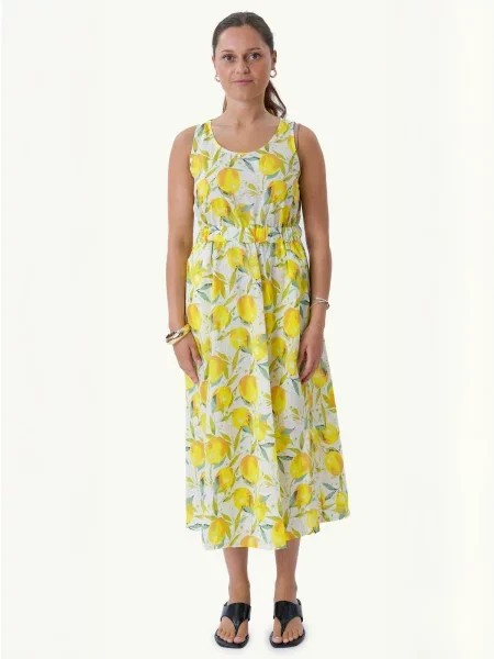 TEESHOPPEN Rochie Celine lămâie galben
