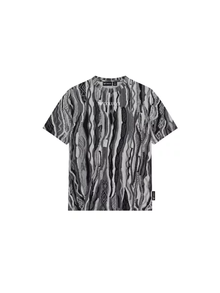Colucci Tricou gri / gri închis / negru alb