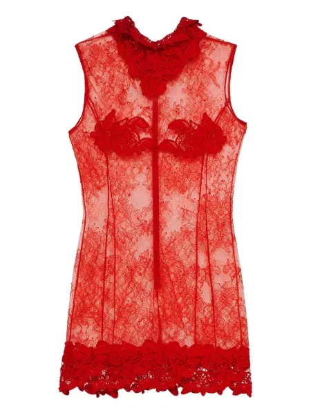 Rochie mini Blumarine din dantelă de costum roșu