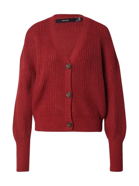 VERO MODA Geacă tricotată VMLEA roşu închis
