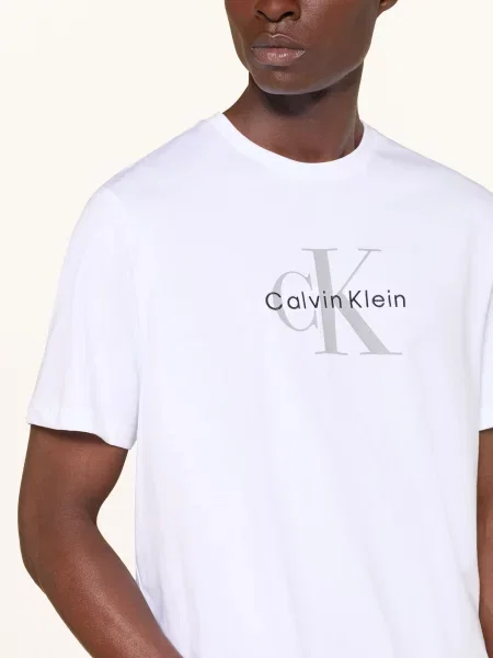 Calvin Klein Jeans t-shirt z nadrukiem biały