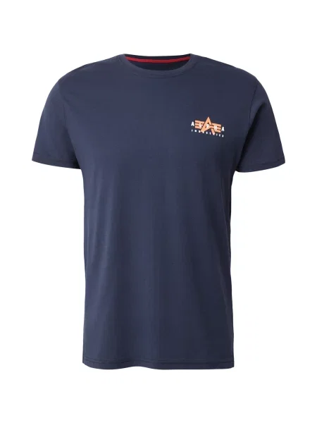 ALPHA INDUSTRIES Tricou bleumarin / galben miere alb