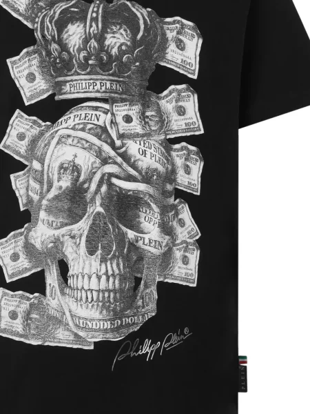 Tricou Philipp Plein cu imagine negru