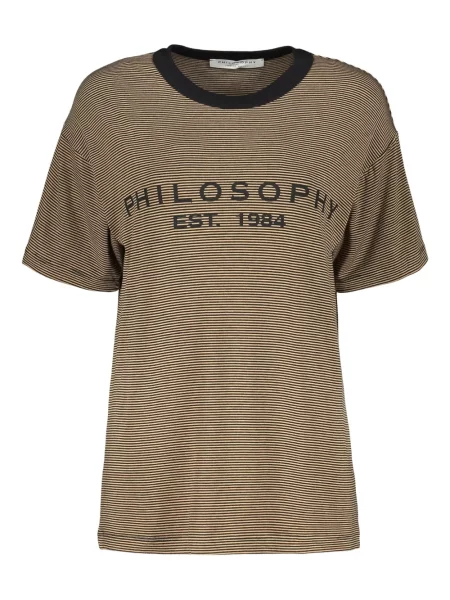 Tricou Philosophy Di Lorenzo Serafini cu dungi maro