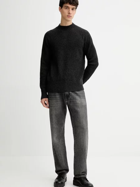 G-Star sweter z dodatkiem wełny ciepły szary