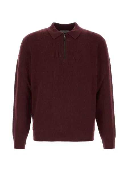 Tricou polo Canali tricotate roșu