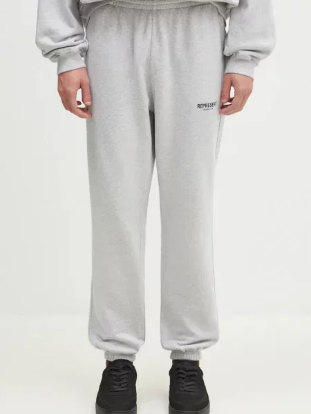 Represent pantaloni de trening din Represent Owners Club Sweatpant gri cu imprimeu negru