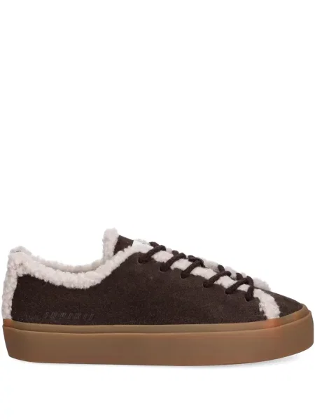 Sneakerși Inuikii cu șireturi din dantelă maro