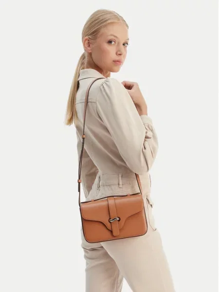 Kabelka Emporio Armani hnedá