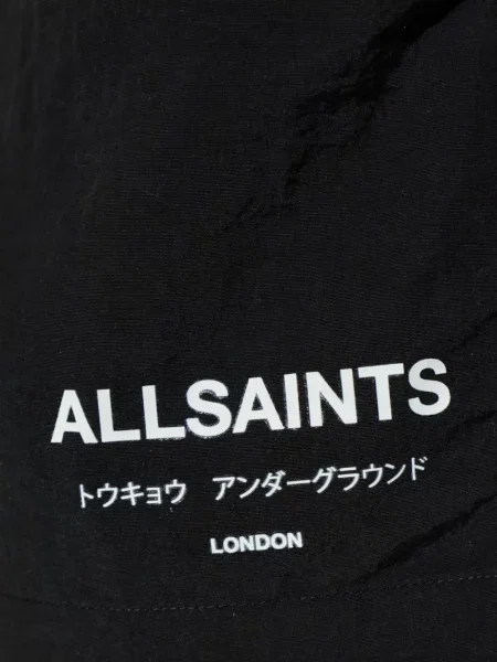 Slip de baie Allsaints cu imagine negru