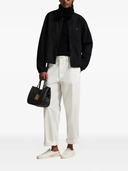 Koszulka Polo Ralph Lauren w paski garniturowa płócienna niebieska