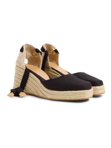 Espadryle Castaner na koturnie czarne