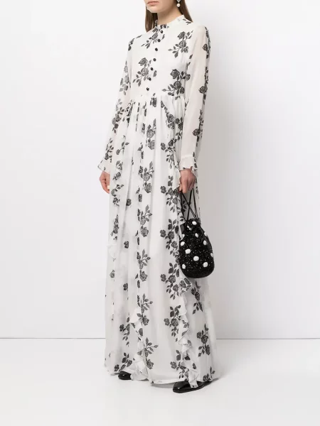 Rochie maxi Macgraw lungă de costum alb