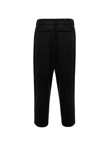 Pantaloni Y-3 de catifea cu cordon negru