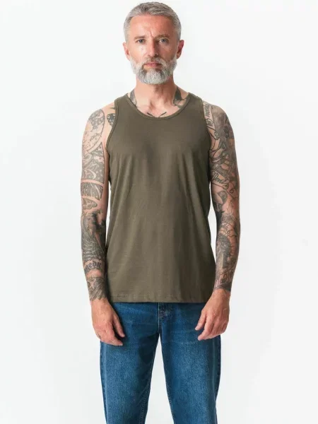 TEESHOPPEN Tričko Basic Tanktop zelená
