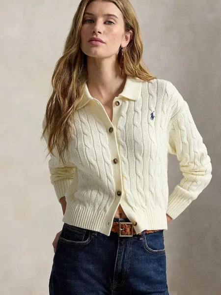 Polo Ralph Lauren cardigan pentru femei din bej