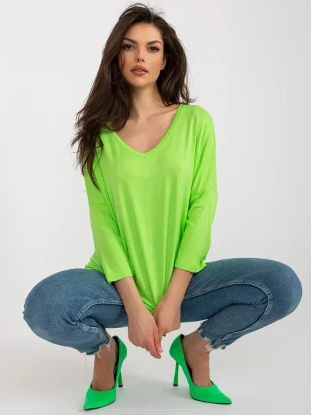 Bluză Fashionhunters verde