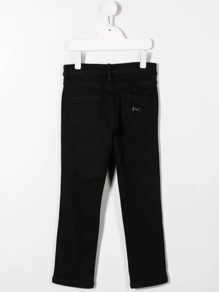 Jeansy straight leg dziecięce Philipp Plein szare