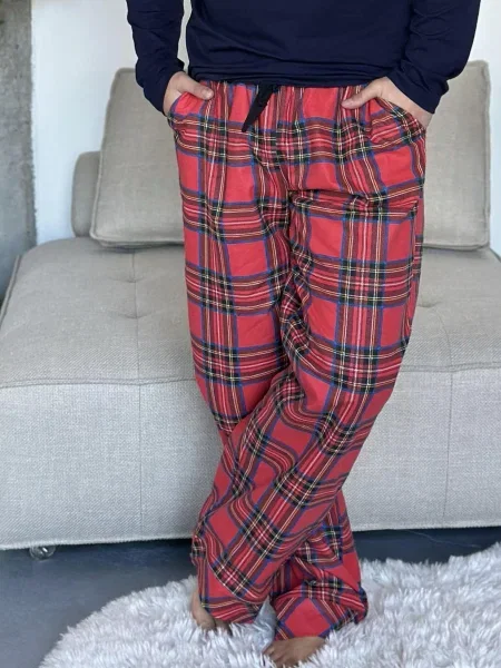 Фланелевые брюки Cosy красные