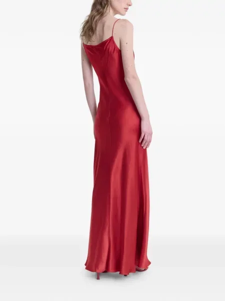 Rochie maxi Fforme din satin roșu