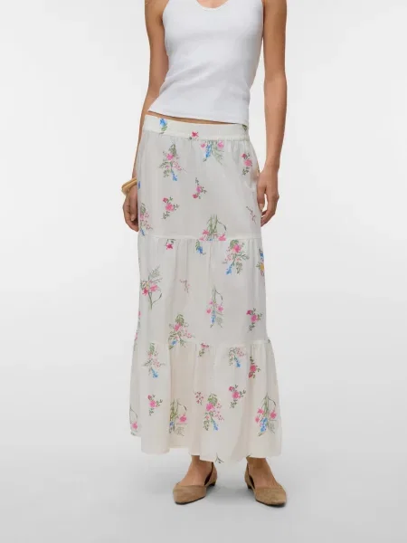 VERO MODA Szoknyák VMDICTHE sárga / sötétzöld / mályva fehér