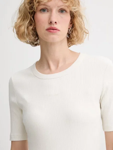 Calvin Klein Póló Varigated Ekru bézs