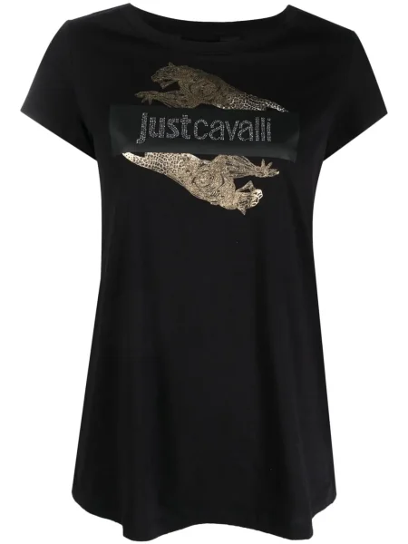 Tricou Just Cavalli cu imagine negru