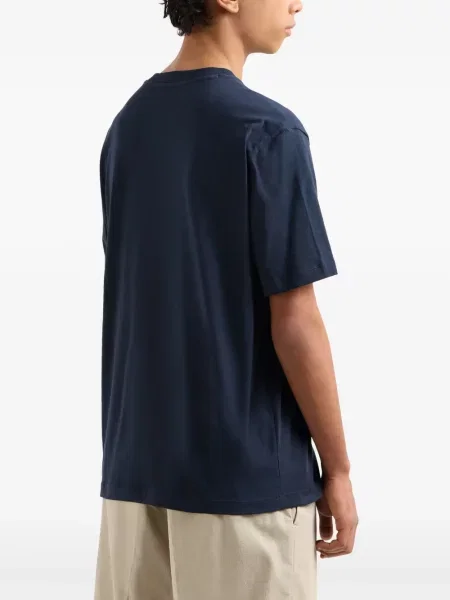 Tricou Armani Exchange cu broderie albastru