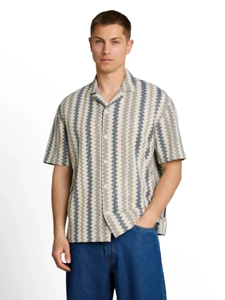 TOM TAILOR DENIM Cămașă crem verde pastel albastru