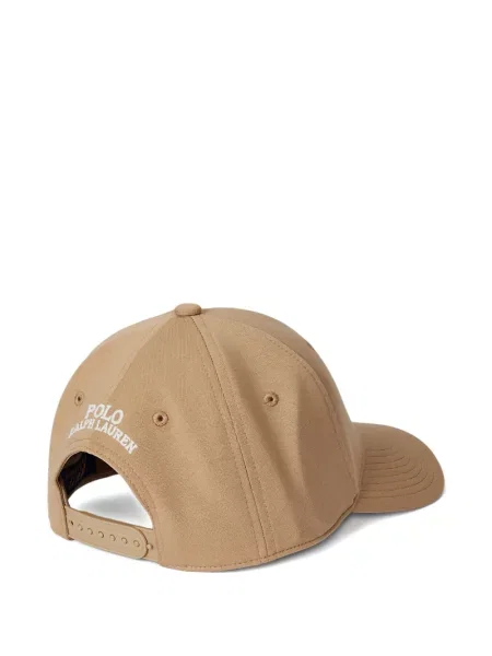 Șapcă Polo Ralph Lauren din fleece cu dungi cu volane albastru