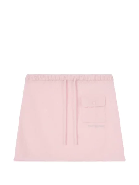 Fusta mini Rest&recreation tricotate cu cordon roz