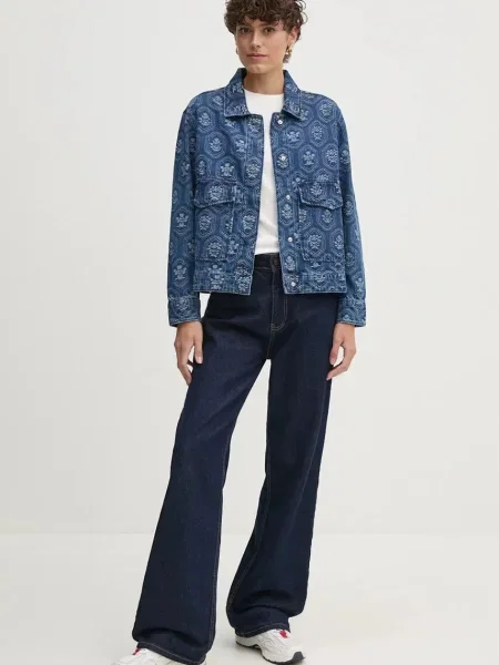Джинсова куртка Pepe Jeans LOA JACQUARD перехідна oversize