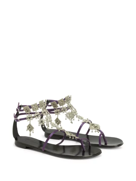 Σανδάλια Giuseppe Zanotti σουέντ μωβ