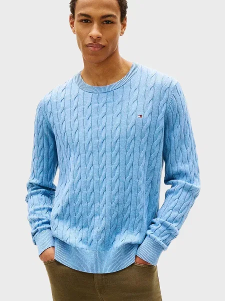 Класичний светр Tommy Hilfiger блакитний
