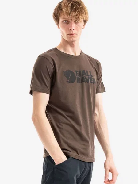 Fjallraven tricou Fjallraven Logo cu imprimeu verde