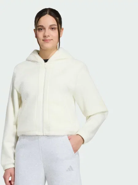 Дитяча Флісова кофта adidas комбінований верх білий
