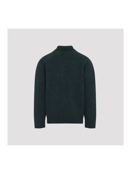Sweter Ami Paris wełniany zielony