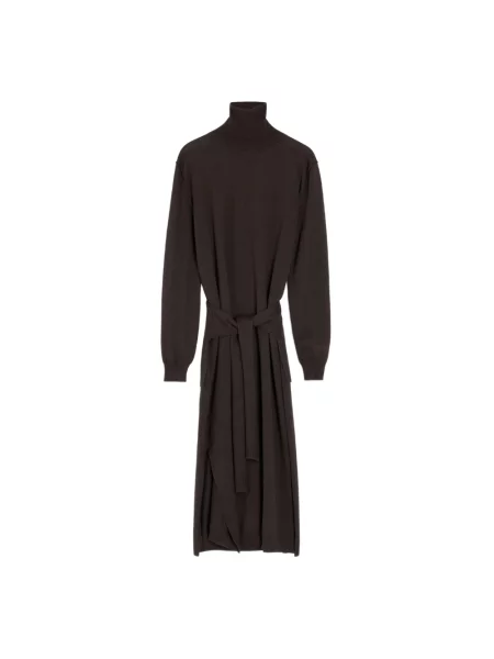 Sukienka Lemaire wełniana brązowa