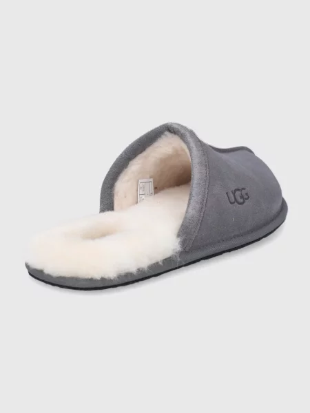 UGG De piele mules încălțăminte M SCUFF cu adaos de lână gri