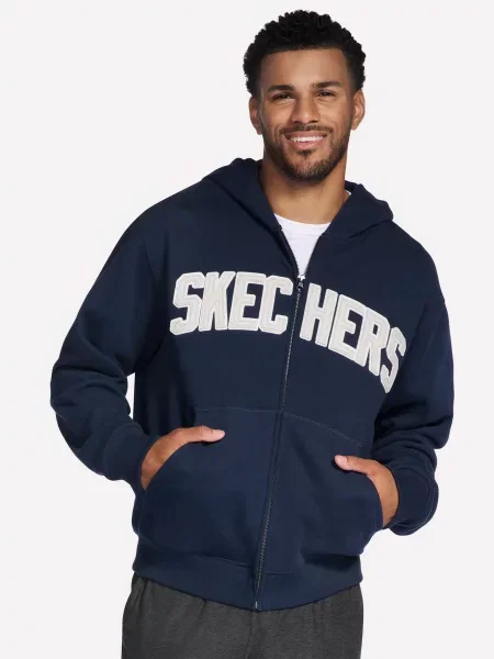 Худі Skechers бавовна/поліестер синій