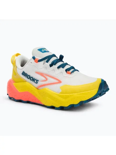 Běžecké boty Brooks Caldera 8 bit of blue/quince/flame bílé