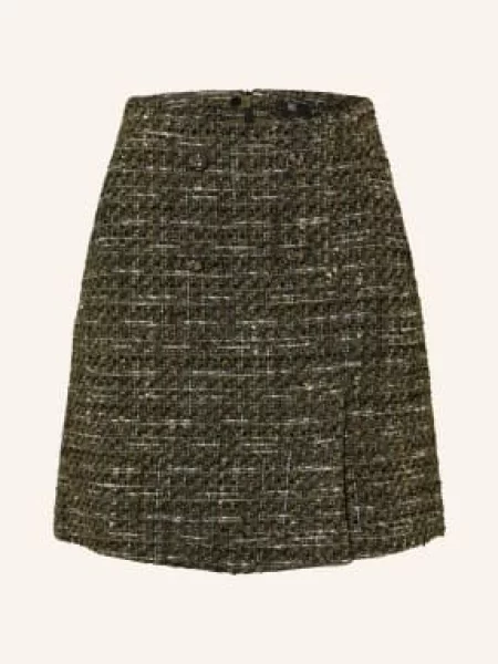 Riani Bouclé Sukně olivová / velbloudí černá