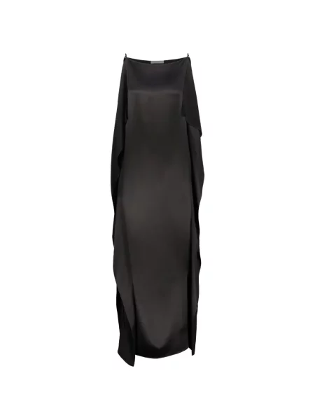 Rochie maxi The Row cu volane de costum negru